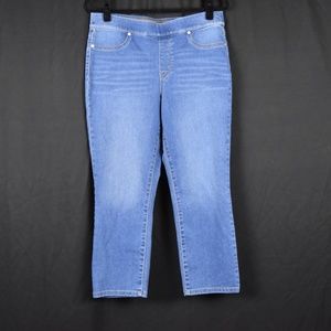 New Directions Size 10R Denim Cropped Pull On Pants